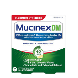 Maximum Strength Mucinex® DM 12 Hour Extended Release Bi-Layer Tablets