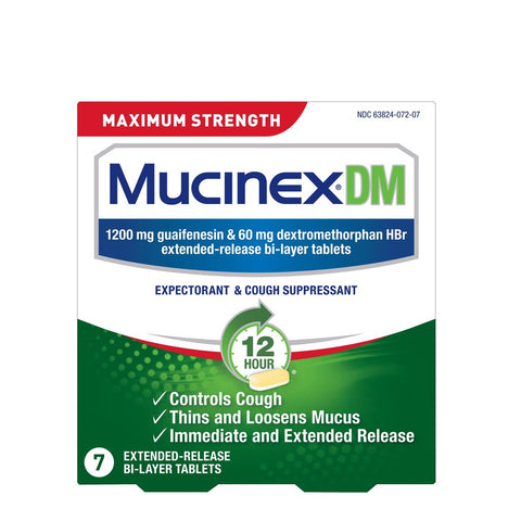Maximum Strength Mucinex® DM 12 Hour Extended Release Bi-Layer Tablets