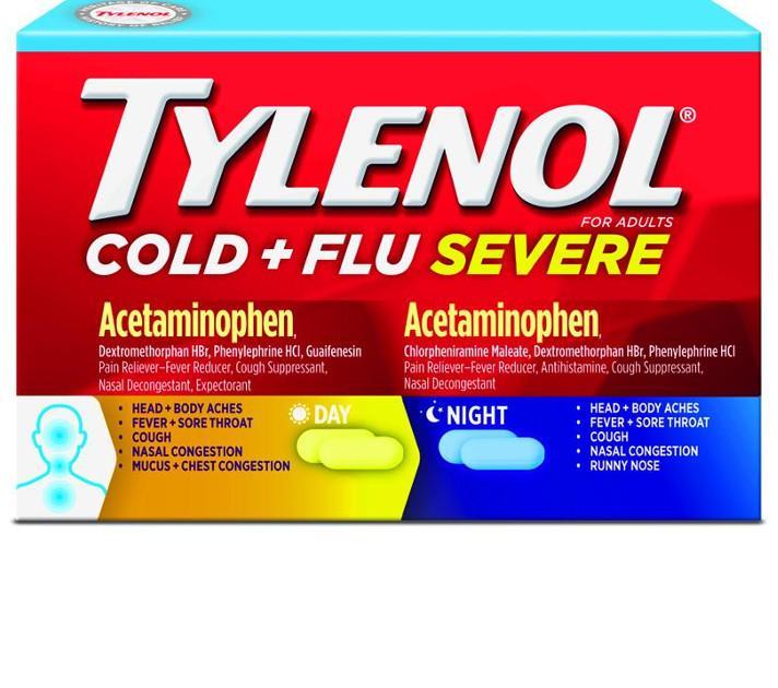 TYLENOL® Cold + Flu Severe for Day and Night Time Relief of Fever, Pain, Cough & Congestion