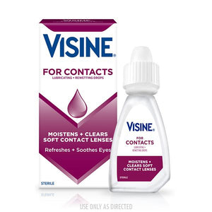 VISINE® FOR CONTACTS Lubricating + Rewetting Drops